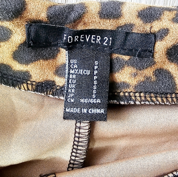 Small Forever 21 Leopard Print Pants - Picture 4 of 5